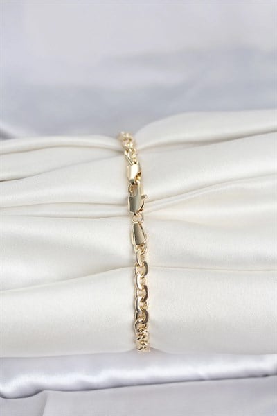 CM 14K Gold Renk Zincir Model Kadın Bileklik