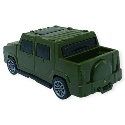 Çek Bırak Arabalar 10 Cm - Yeşil Çift Kabin Pick