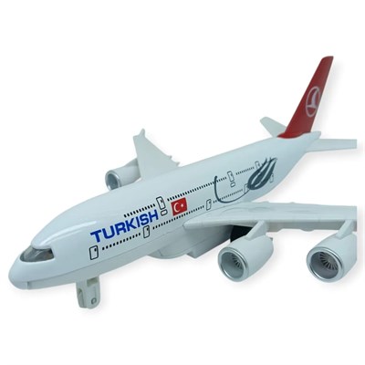 Çek Bırak Metal Yolcu Uçağı - 21 cm - Büyük Boy