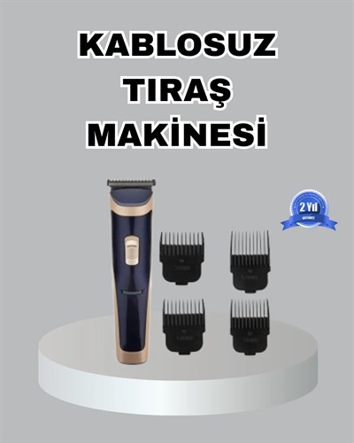 Çelik Bıçaklı Unisex Şarjlı Tıraş Makinesi – Sessiz Motor, Kablosuz ve Ayarlanabilir