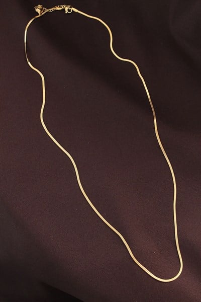 Çelik Gold Renk 60 cm İnce İtalyan Zincir Kolye