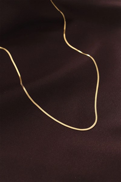 Çelik Gold Renk 60 cm İnce İtalyan Zincir Kolye