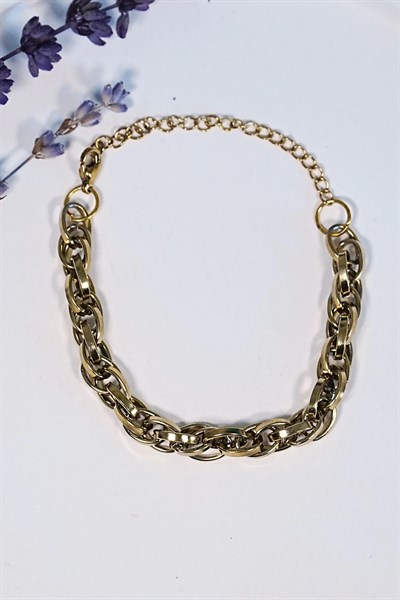 Çelik Halat Bileklik İç İçe Geçmeli Model Kararmaz