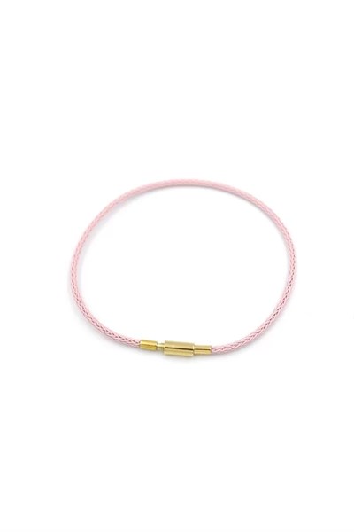 Çelik Hasır İp Bileklik - Pembe