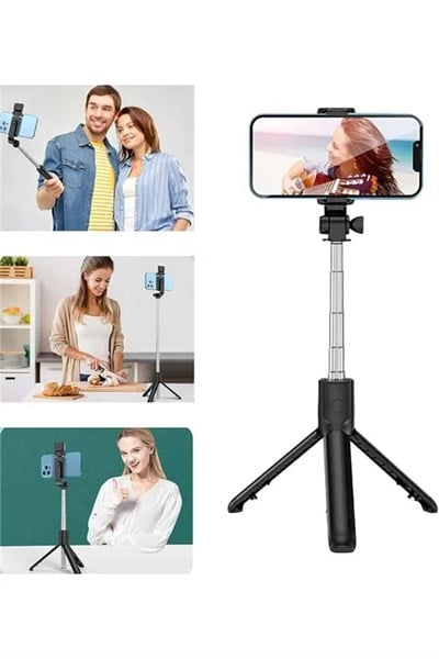 Cep Telefonu Tripod Standı Manyetik Selfie Sopa Bluetooth Uzaktan Kumandalı