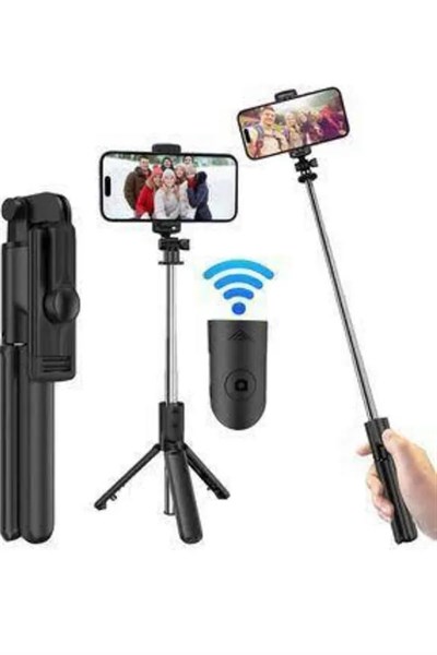 Cep Telefonu Tripod Standı Manyetik Selfie Sopa Bluetooth Uzaktan Kumandalı
