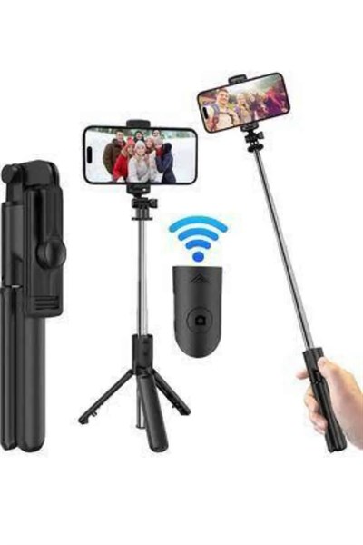 Cep Telefonu Tripod Standı Manyetik Selfie Sopa Bluetooth Uzaktan Kumandalı