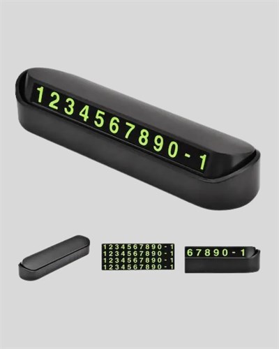 Çevirmeli Araç İçi Park Numaratörü – Alüminyum Gri, Kolay Montaj ve Net Görünüm