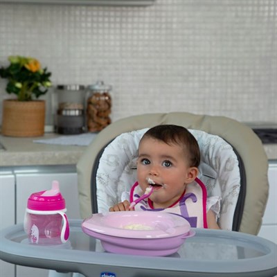 Chicco 4 Parça Beslenme Seti +6 Ay - Kız