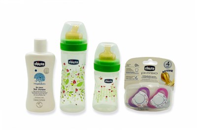 Chicco 4lü Fırsat Paket(Şampuan Biberonx2 Emzik) - Kız
