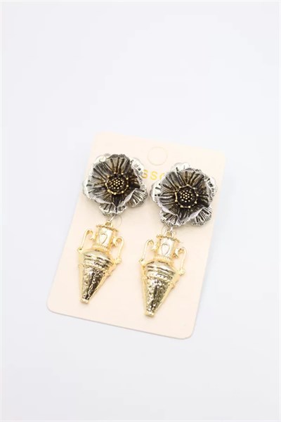 Çiçek Küpe - ÇOK RENKLİ