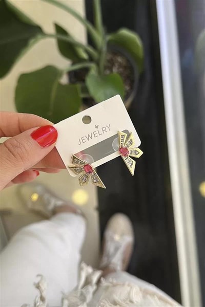 Çiçek Küpe - Pembe