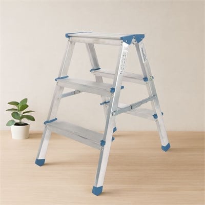Çift Basamaklı 3+3 Alüminyum Merdiven 69 cm