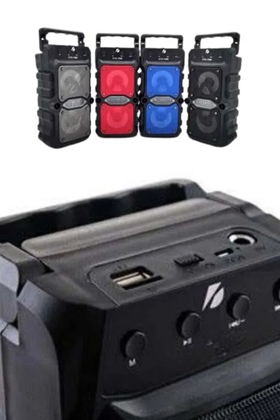 Çift Çıkışlı Güçlü Bataryalı Kablosuz Yüksek Ses Kaliteli Bluetooth Hoparlör