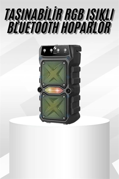 Çift Çıkışlı Güçlü Bataryalı Kablosuz Yüksek Ses Kaliteli Bluetooth Hoparlör