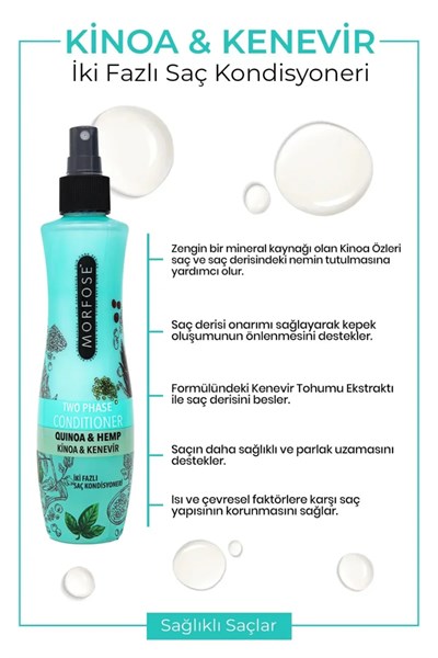 Çift Fazlı Kinoa & Kenevir Kondisyoner Fön Suyu 240 ML - mrfs