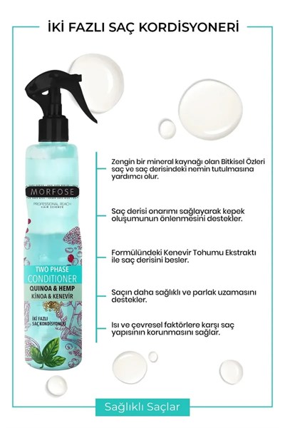 Çift Fazlı Kinoa & Kenevir Kondisyoner Fön Suyu 400 ML - mrfs