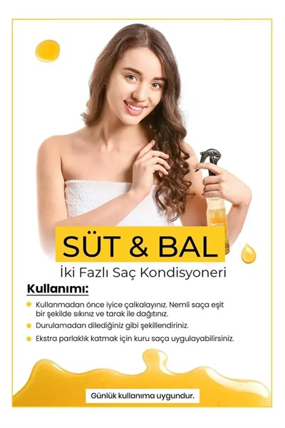 Çift Fazlı Süt & Bal Kondisyoner Fön Suyu 240 ML - mrfs