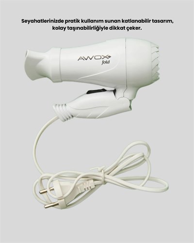 Çift Isı ve Hız Ayarlı Katlanabilir Saç Kurutma Makinesi