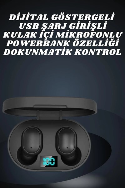 Çift Kulaklık Kampanyası Dokunmatik Kontrol Kulak İçi Yüksek Ses Kaliteli Mikrofonlu