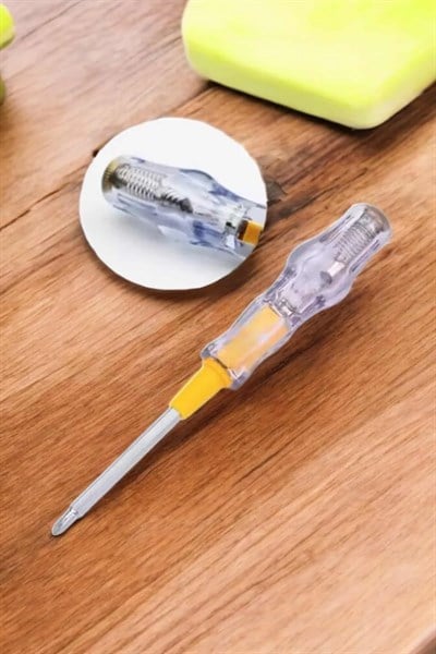 Çift Taraflı Elektrik Kontrol Kalemi Şeffaf Tornavida