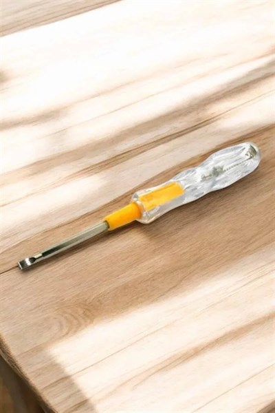 Çift Taraflı Elektrik Kontrol Kalemi Şeffaf Tornavida