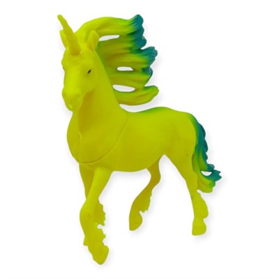 Çiftlik Hayvanları Serisi - Efsanevi Unicorn 12 cm - Sarı - Yeşil