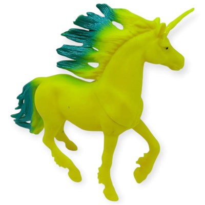 Çiftlik Hayvanları Serisi - Efsanevi Unicorn 12 cm - Sarı - Yeşil
