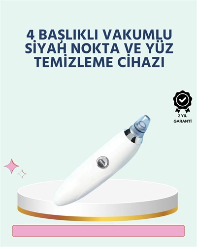 Cilt Dostu Vakumlu Siyah Nokta Temizleyici – Siyah Nokta, Yağ ve Makyaj Kalıntılarına Karşı