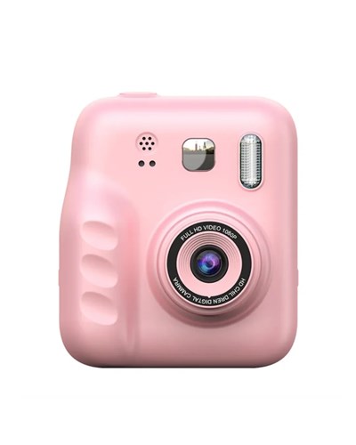 Çocuklar İçin Anında Baskılı Kamera 4 Rulo Kağıt ve 5 Renk Kalem Hediyeli