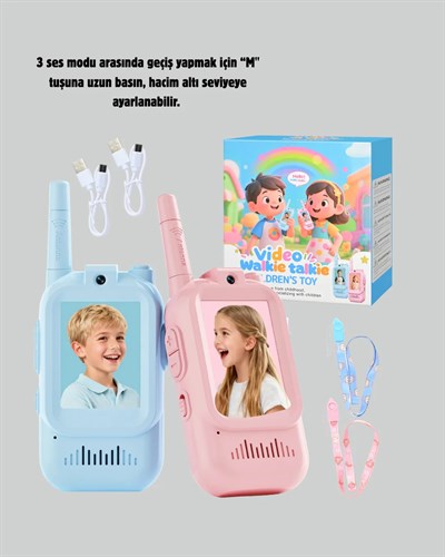 Çocuklar İçin Video Görüşmeli Walkie Talkie Uzun Mesafe İletişim