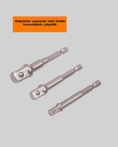 Çok Amaçlı 16lı Bits Uç Seti Dayanıklı Tornavida Adaptör