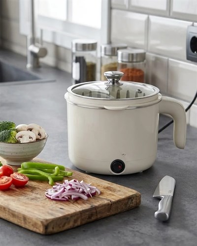 Çok Fonksiyonlu Elektrikli Pişirici 1 Litre Buharda Sebze Pişirme Özellikli