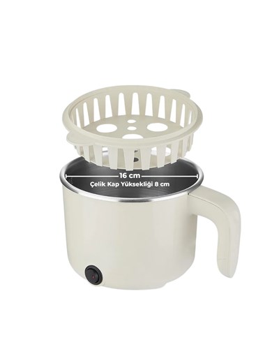 Çok Fonksiyonlu Elektrikli Pişirici 1 Litre Buharda Sebze Pişirme Özellikli