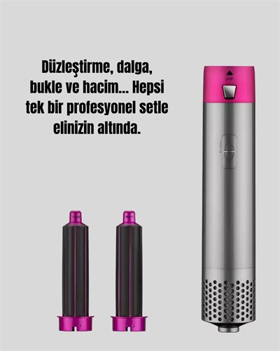 Çok Fonksiyonlu Saç Kurutma ve Şekillendirme Makinesi 5 Başlık