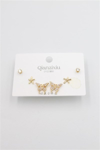 Çoklu Set Küpe - Altın