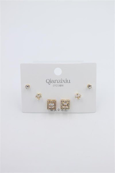 Çoklu Set Küpe - Altın
