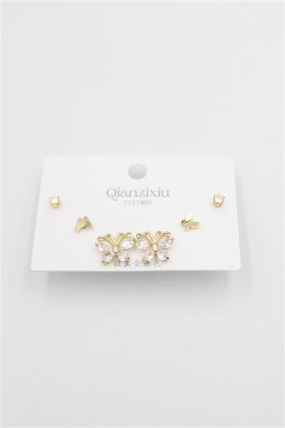 Çoklu Set Küpe - Altın