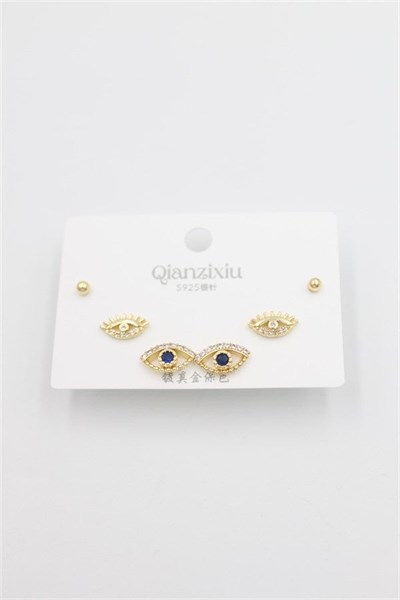 Çoklu Set Küpe - Altın
