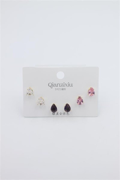 Çoklu Set Küpe - Altın