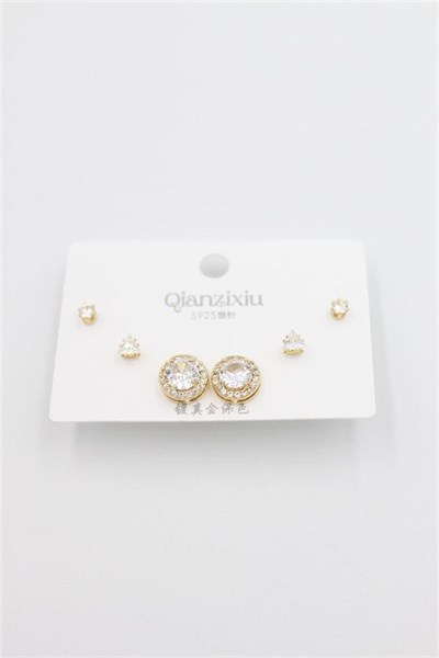 Çoklu Set Küpe - Altın