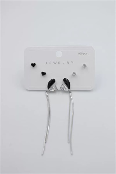 Çoklu Set Küpe - Gümüş