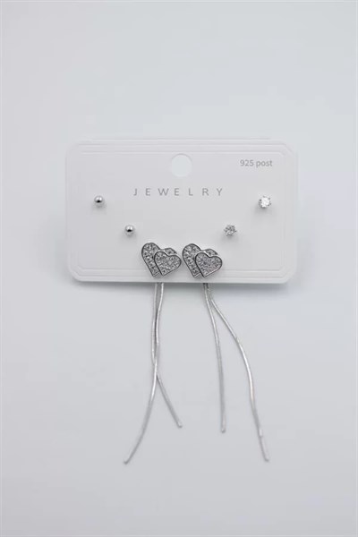 Çoklu Set Küpe - Gümüş