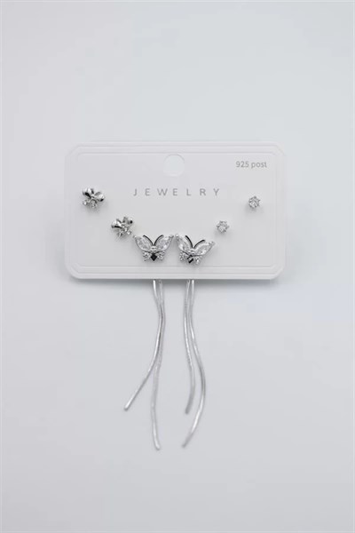 Çoklu Set Küpe - Gümüş