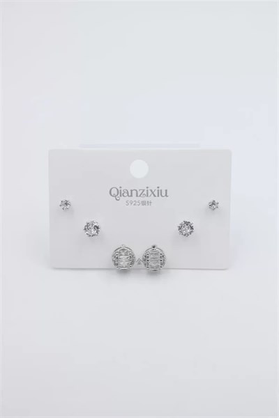 Çoklu Set Küpe - Gümüş