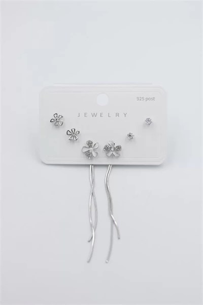 Çoklu Set Küpe - Gümüş