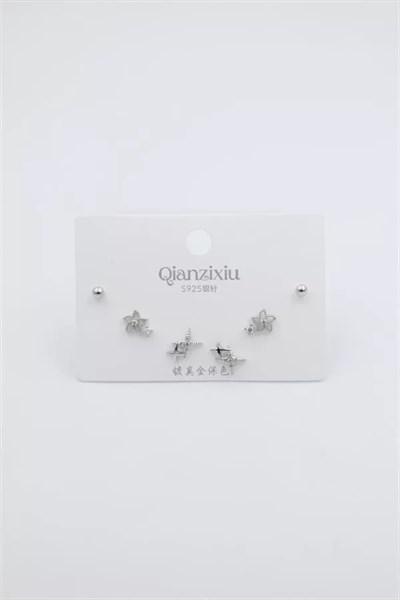 Çoklu Set Küpe - Gümüş