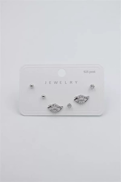 Çoklu Set Küpe - Gümüş