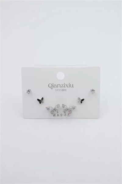 Çoklu Set Küpe - Gümüş