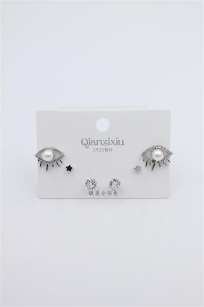 Çoklu Set Küpe - Gümüş